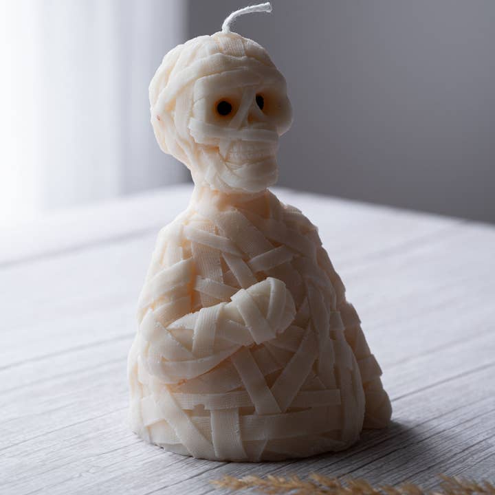 Allure CA – Velas de decoração por atacado – Vela de Caveira Zombie Halloween Elegance - Decoração Esquelética6