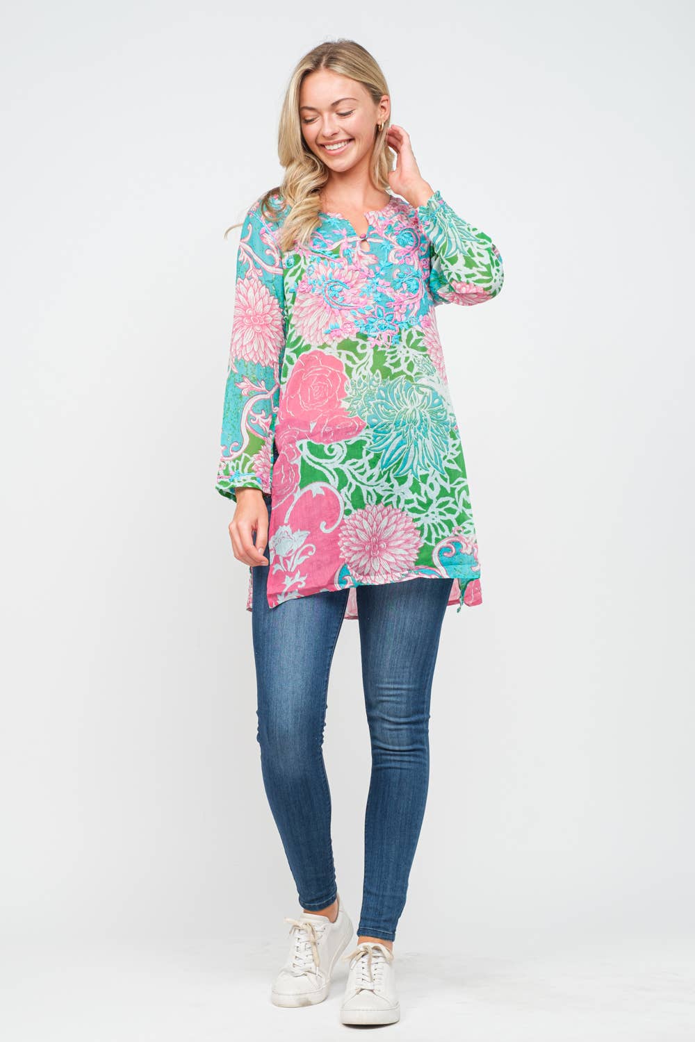 Raj Trading & Imports (USA) Inc. - Wholesale Tunic - Women's - Alina Printed Embroidered Tunic3