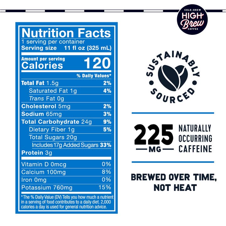 High Brew Coffee - Wholesale Iced Coffee/Cold Brew - Vanilla Bean Triple Shot1