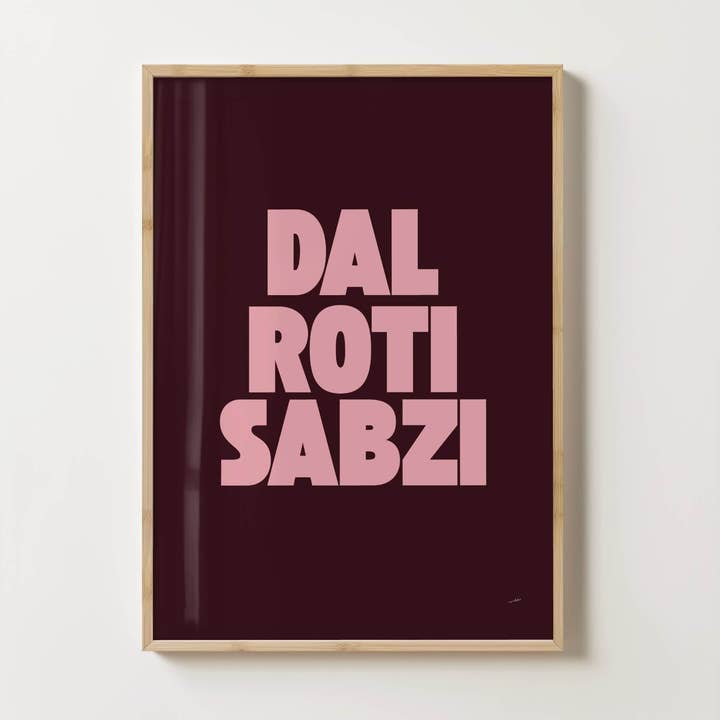 DAL ROTI SABZI PRINT for wholesale by Wordotco