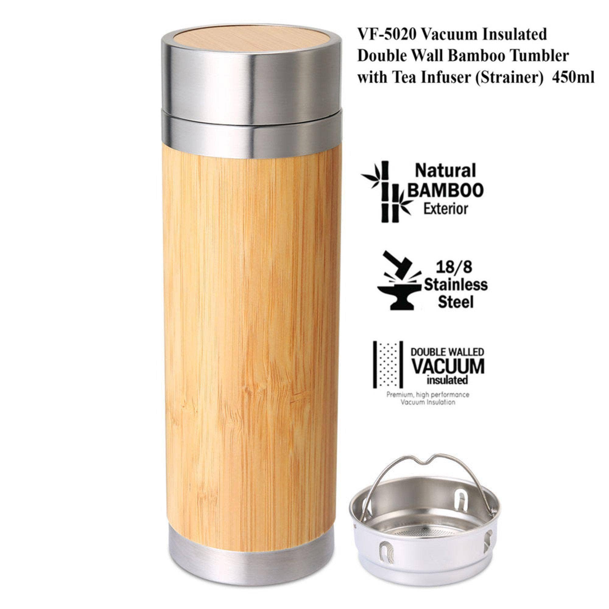 Homerely (We Cover All Import Duties) - Wholesale Insulated Mug/Tumbler - Bamboo Travel Mug with Tea Infuser1