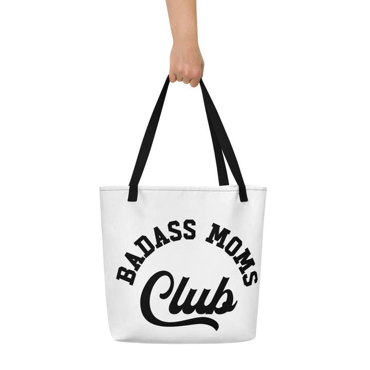 Badass Moms Club Large Tote Bag for wholesale by Whiskey & Vine