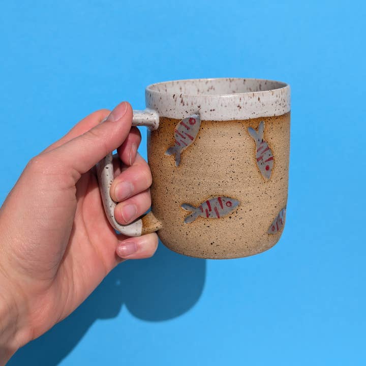 Osso Ceramics - Wholesale Coffee Mug - Little Fish Ceramic Mug