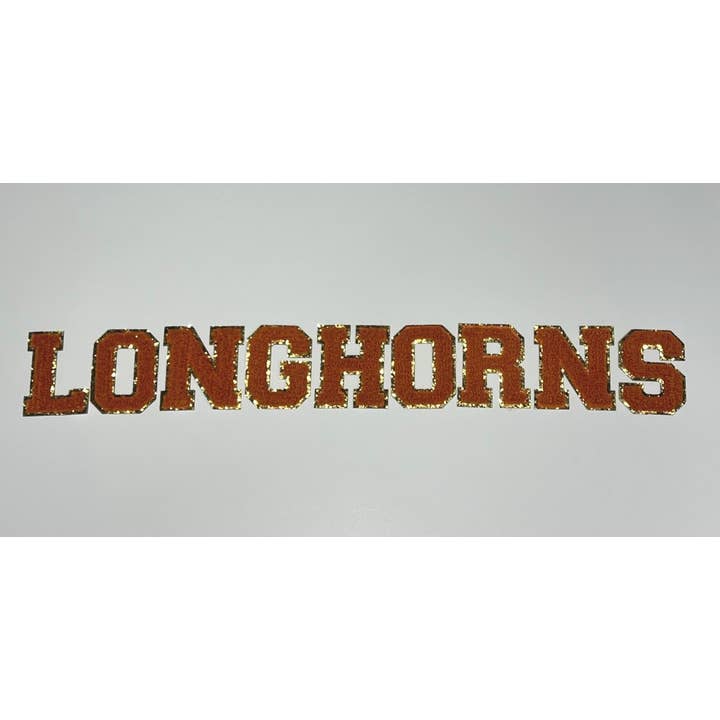 LONGHORNS Burnt Orange Self Adhesive Patch Set for wholesale by Dilworth Road