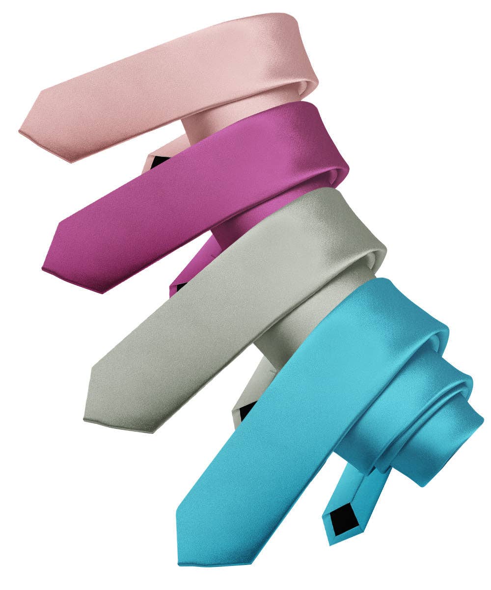 Dubal Brothers - Vente Cravate – homme - Cravate fine unie (4 paquets) par Vittorio Farina95