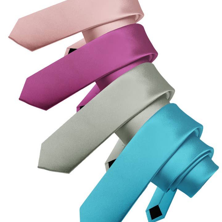 Dubal Brothers – wholesale Necktie – Men’s – Vittorio Farina Solid Skinny Necktie (4 Packs)47