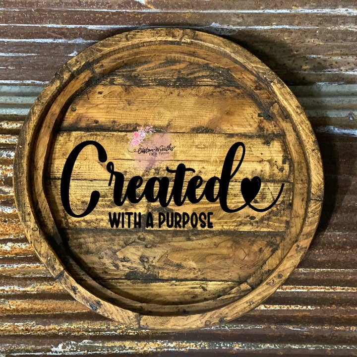 Custom Wreaths For A Purpose – wholesale Prydnadsbricka – Rustik trä rund