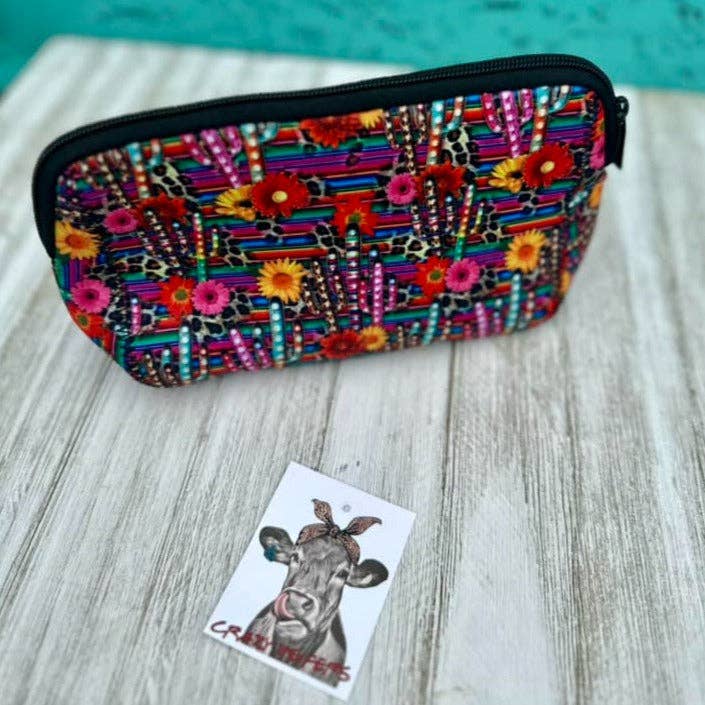 Crazy Heifers Wholesale – Großhandel Schmink-/Kosmetiktasche – Neopren-Make-up-Taschen-Western1