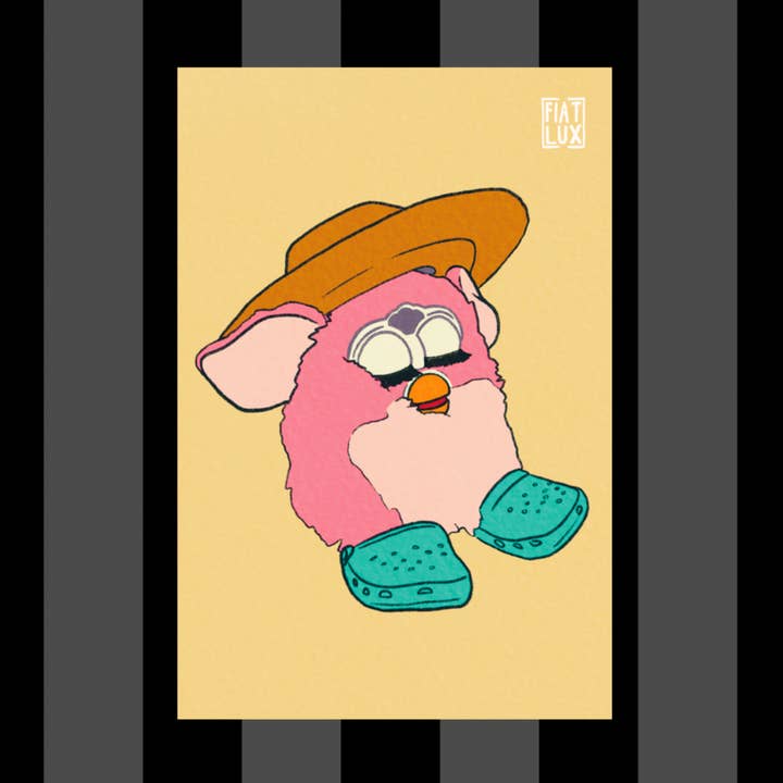 Cursed Furbies - Furby 1998 4x6 Impressão artística por atacado de Fiat Lux Illustration