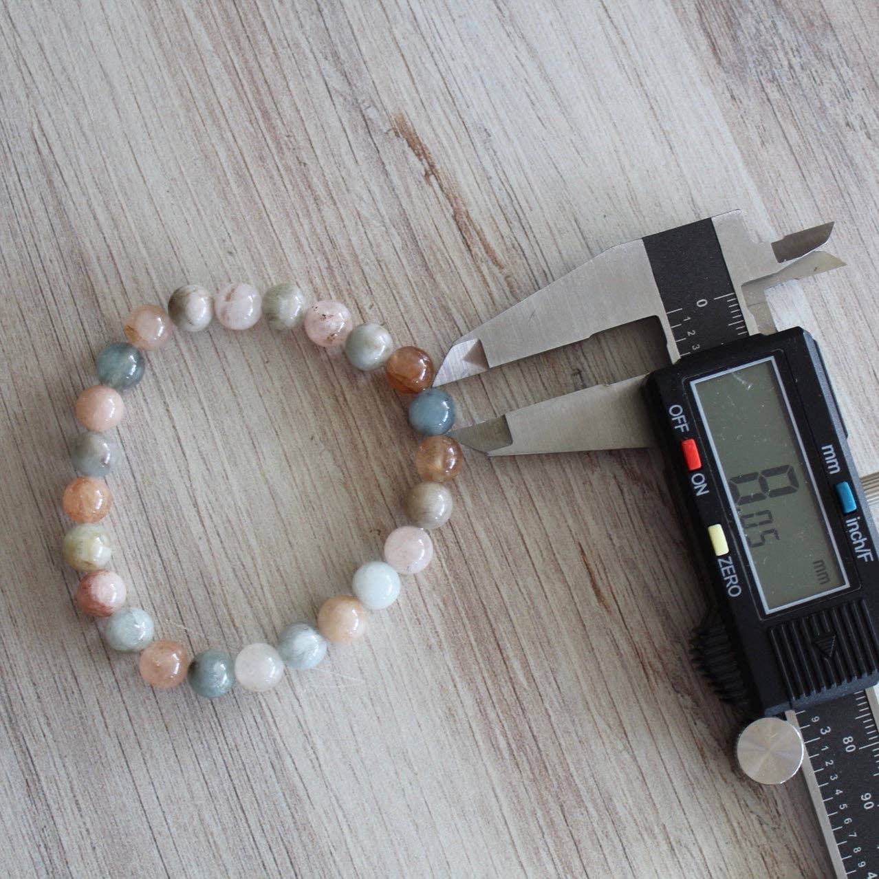 Pebble House - Wholesale Beaded Bracelet - Morganite & Aquamarine Beryl Bracelet 4mm/6mm/8mm 4