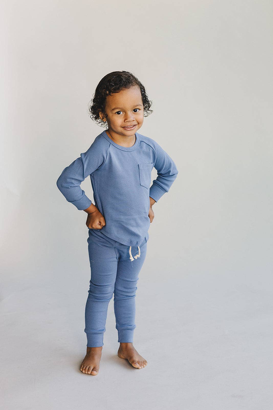 Lucky Panda Kids - Venta al por mayor Conjuntos de ropa cómoda - Niños - Conjunto de descanso | Azul océano14