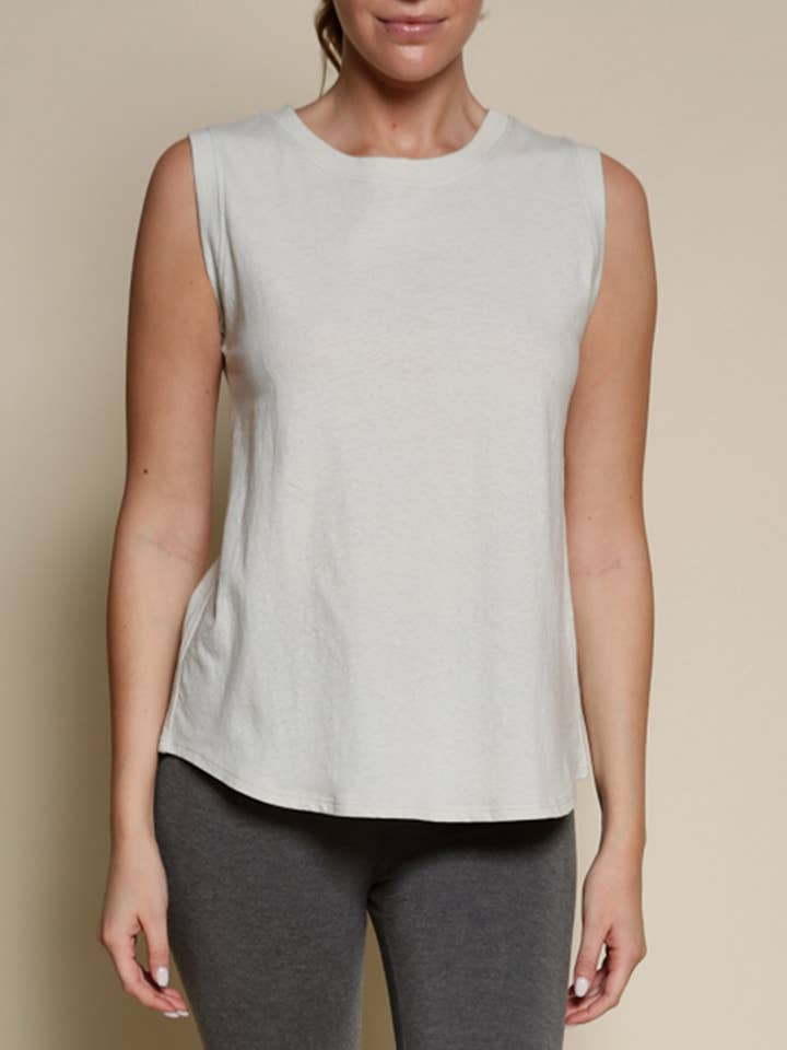 RECYCLED COTTON MUSCLE TANK for wholesale by Fabina