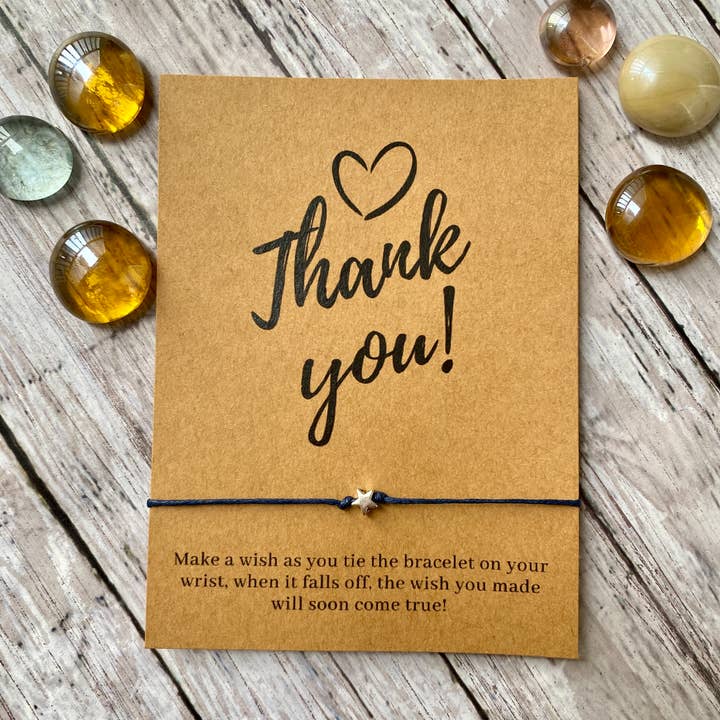 Lillydesigncrafts - Wholesale Charm/Dangle Bracelet - Thank you wish bracelet