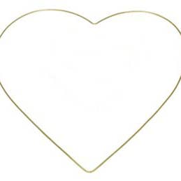 Gold Aluminium herzförmige Braut-/Kranzreifen, 61 cm, 12 Stück für den Großhandel von S.N.K. Home Decor