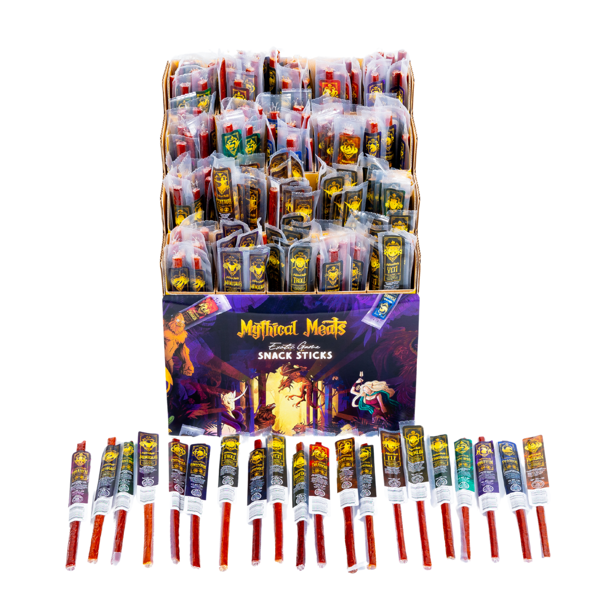 Mythical Meats - Wholesale Jerky - Retailer MEGA Starter Pack - 240 Sticks + One 20 Flavor Counter Display!3