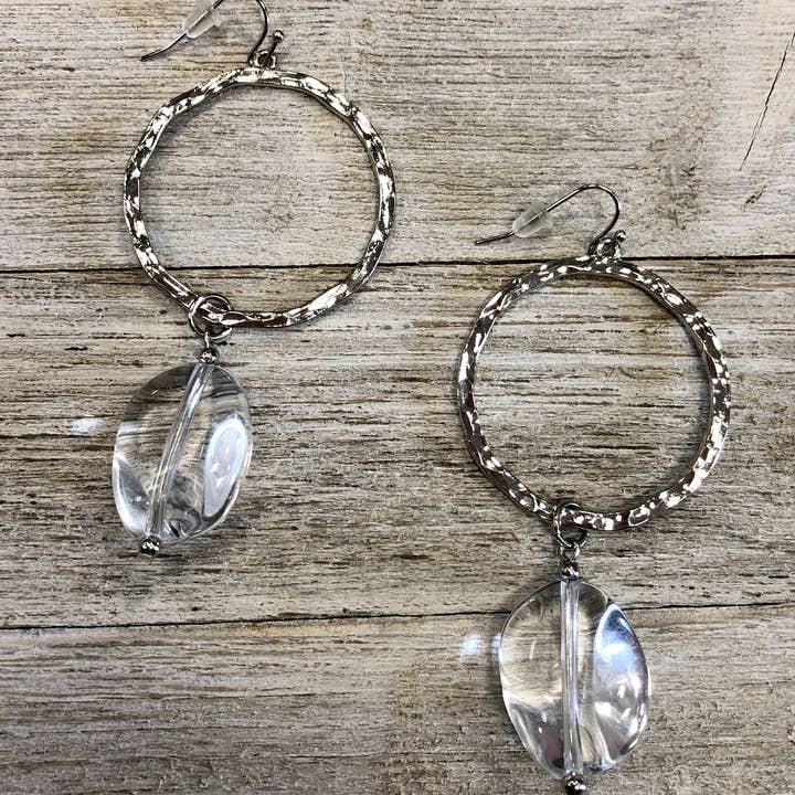 Silver Hoop Earrings for wholesale by FARMASI & Just Believe Boutique Wholesale