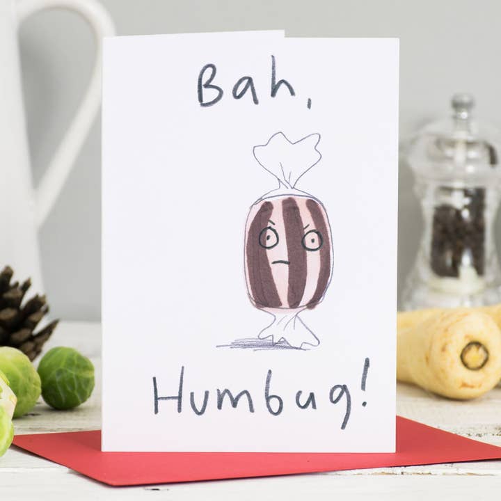 Tarjeta de Navidad Bah Humbug para venta al por mayor de Jo Clark Design