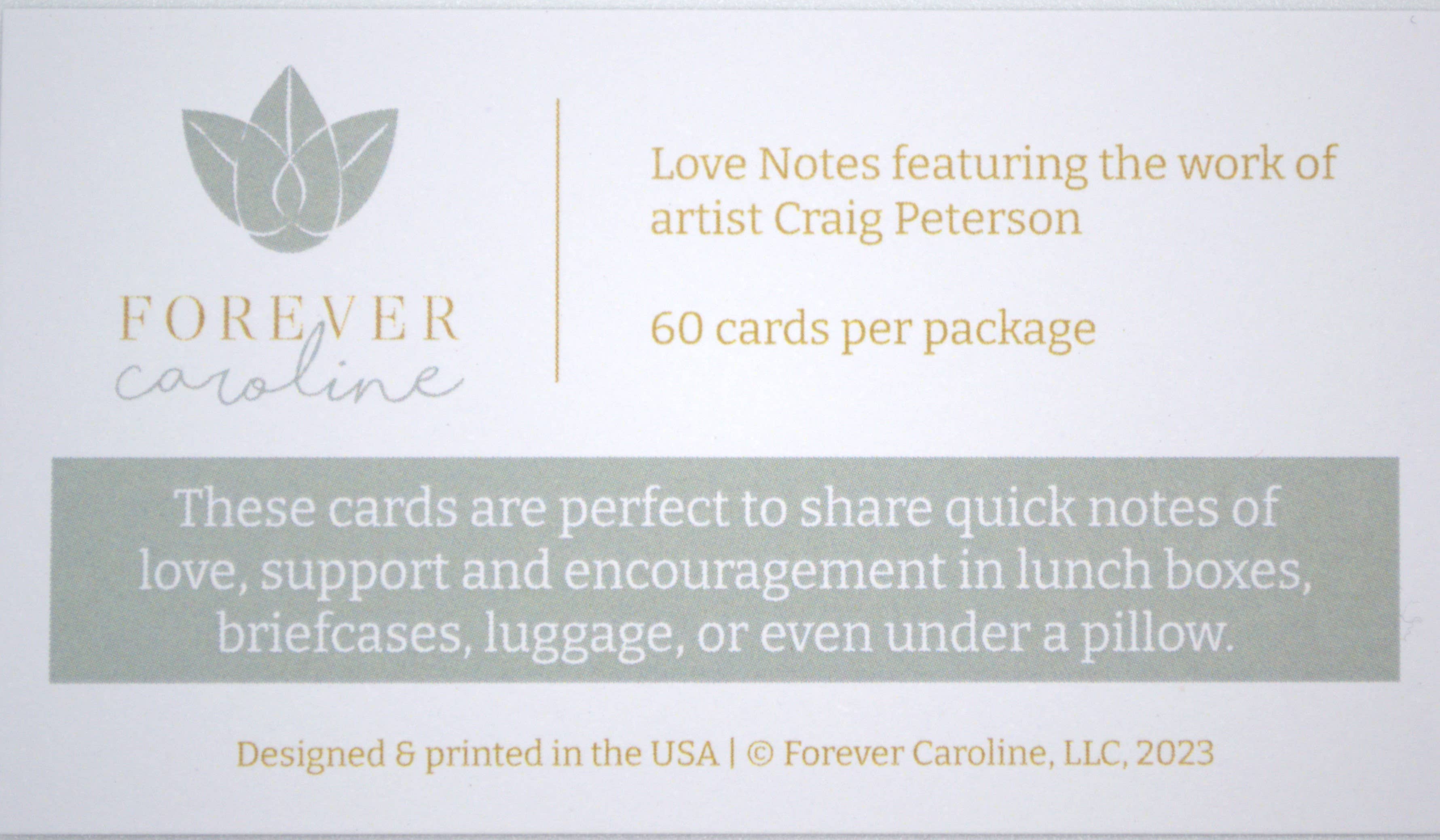 Forever Caroline LLC - Vente Assortiments de papeterie/cartes - Cartes Miniatures Vache Highland | Lot de 60 "Billets Doux"3