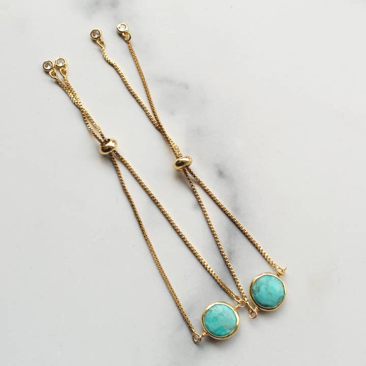 Turquoise gold bracelet for wholesale by Panache