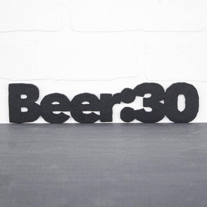 Beer:30 Wood Bar Sign, Mancave Home Decor Gift for Men for wholesale by Spunky Fluff
