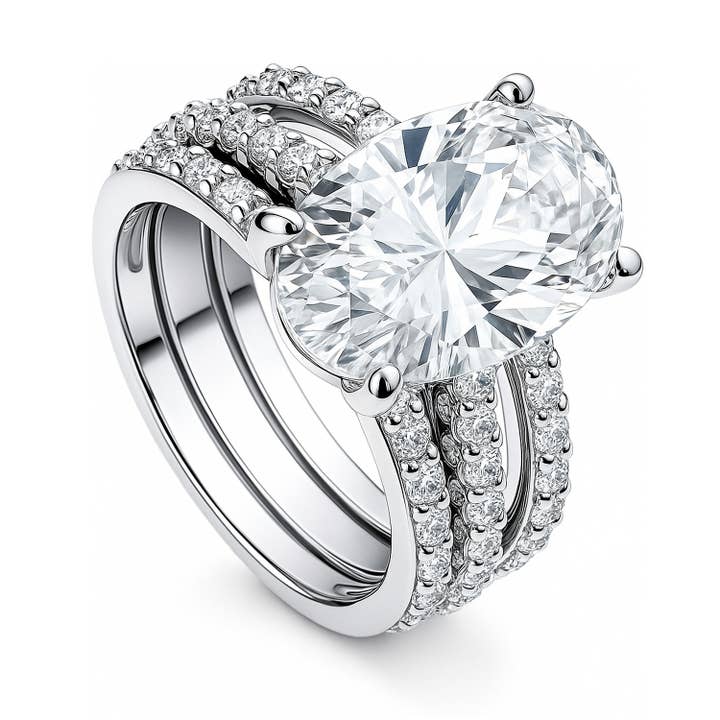 BERRICLE Sterling Sølv Solitaire CZ Forlovelsesringsæt for engroshandel hos BERRICLE