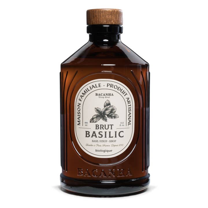 Bacanha - Wholesale Cocktail Mix/Syrup - Raw Basil Syrup - Organic - 400ml - 13,5 fl. oz.0