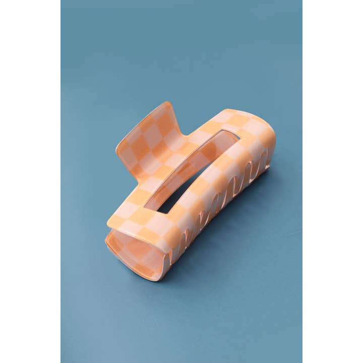 JOSSLYN by wall to wall - Vendita all'ingrosso Fermaglio per capelli - Donna - Jumbo mollette per capelli in resina a scacchi 10 cm | 40H66411