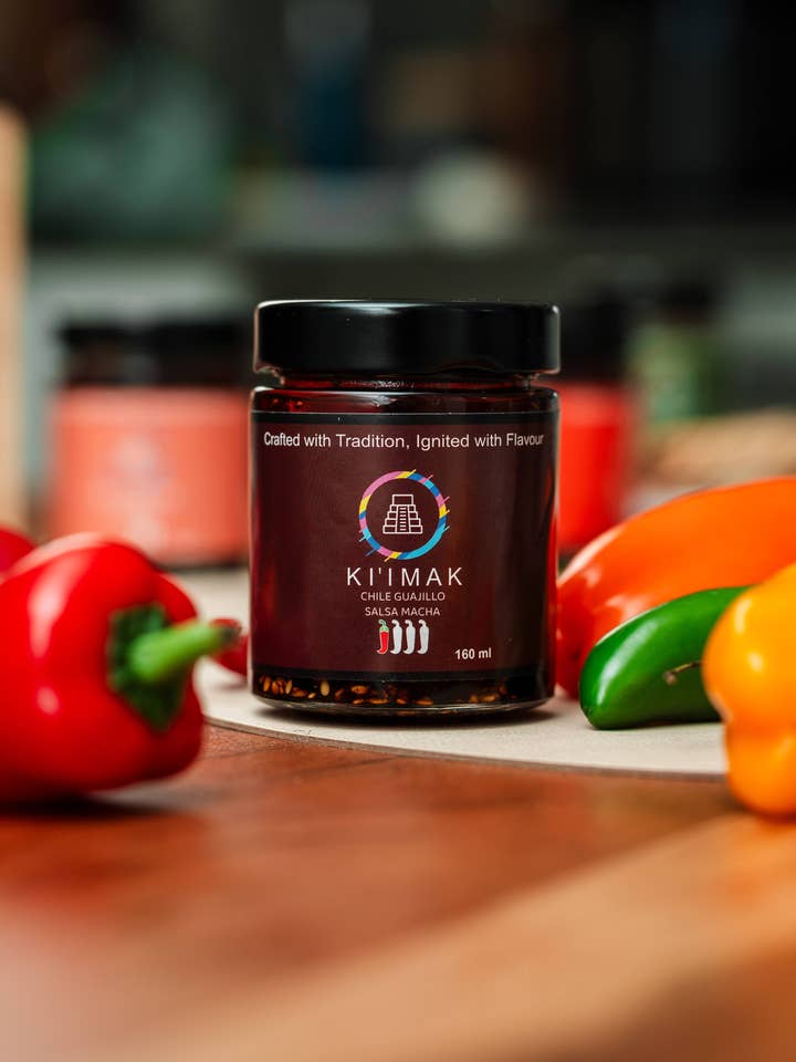 Salsa Macha Chile Guajillo (With Extra Virgin Olive Oil) for wholesale by Ki'imak Salsa Macha