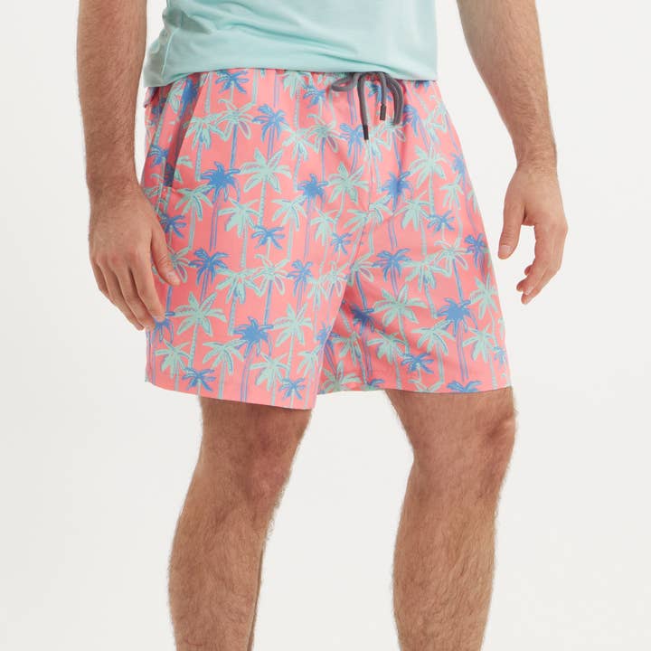 Harbor Swim Trunk - Neon Palms for wholesale by Southern Marsh