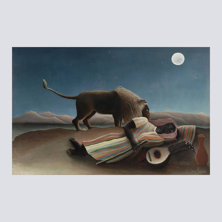 Den sovende sigøjner (La Bohémienne endormie) (1897) Kunsttryk for engroshandel hos Milisima Studio