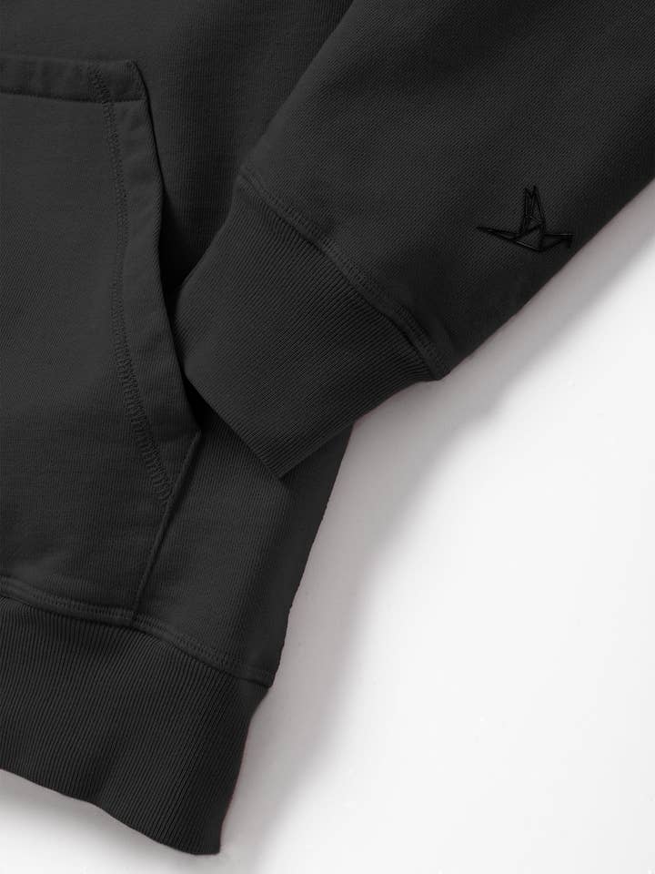 Felpa con cappuccio da uomo ORILABO Midweight Terry - Black per la vendita all'ingrosso da parte di ORILABO Project