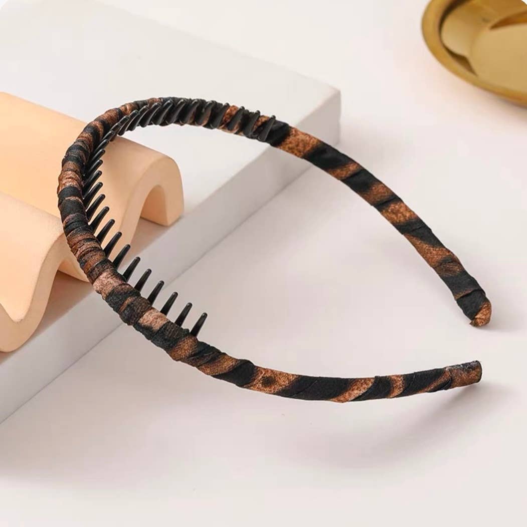 BYREN | ÉLINE L'ATELIER - Wholesale Hair Accessories Set - Women's - ST3 leopard print fabric headband0