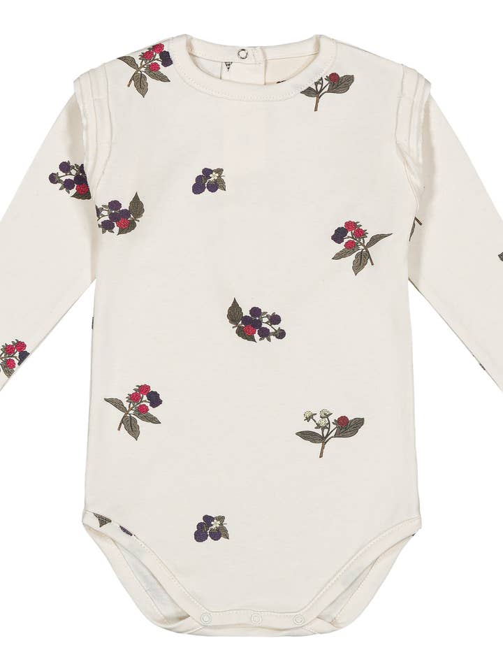 Studio Bohème Paris - Wholesale Bodysuit (Non-Footed) - Baby - Body Lala Ecru blackberries