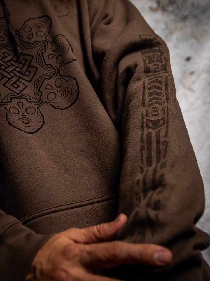 Art of Zig - Wholesale Hoodie – Unisex - EMBRACE YOUR MORTALITY Walnut Pullover Hoodie5