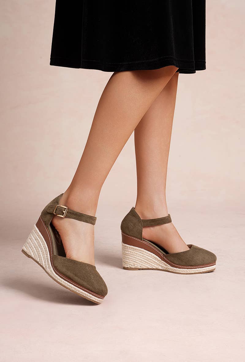LADY GLORY - Wholesale Wedges - Women's - Wedge espadrille sandals in suede15