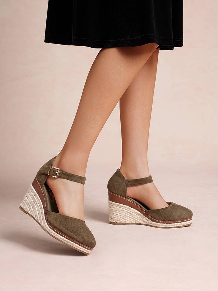 LADY GLORY - Wholesale Wedges - Women's - Wedge espadrille sandals in suede15