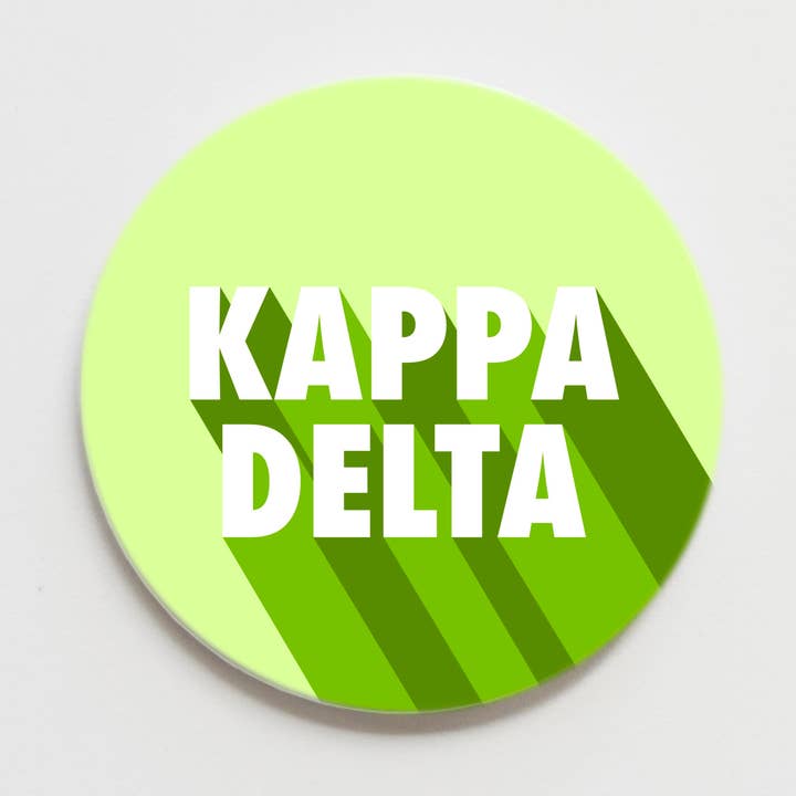 Kappa Delta Bold Greek Button - 2.25 inch for wholesale by Good Vibez Collegiate
