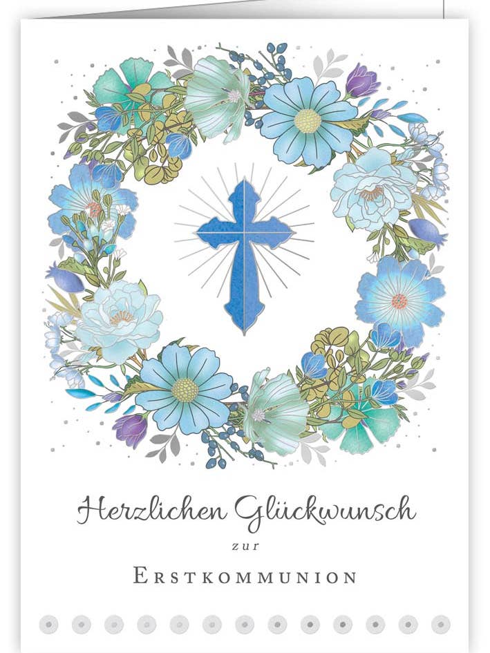 Congratulations on your first communion (blue), 3661 for wholesale by Actetre Deutschland Gmbh