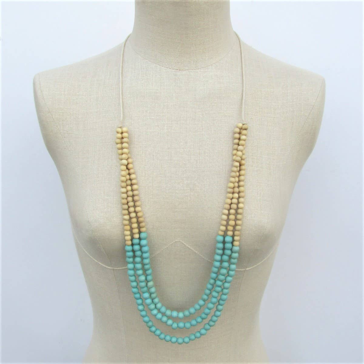 Katie and Company - Wholesale Beaded/Pearl Necklace - Dewi Necklace - Aqua2