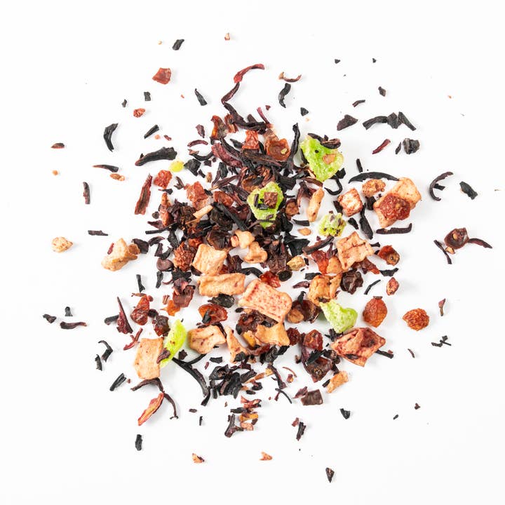 Inspired Leaf Teas - Wholesale Health/Detox Tea - Strawberry Kiwi Herbal Tea Pyramid Tin. Summer blend.