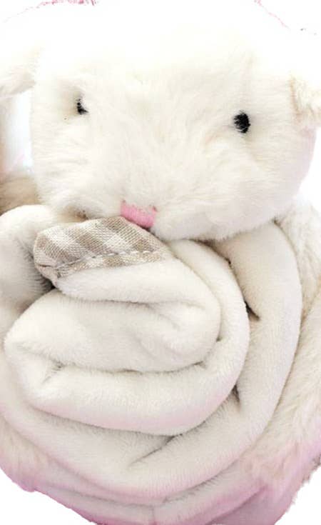 Jomanda Soft Toys & Accessories - UK Based – wholesale Security/cuddle blanket – Baby – Bunny Baby Plush Soft Toy Soother Comforter Cream 29x29cm2