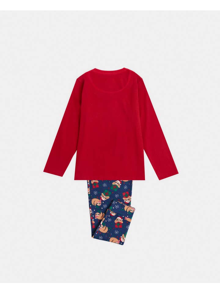 ROT Admas Jungen Schlafanzug „Have a Lazy Christmas“ mit Langarm und Hose für den Großhandel auf Faire1