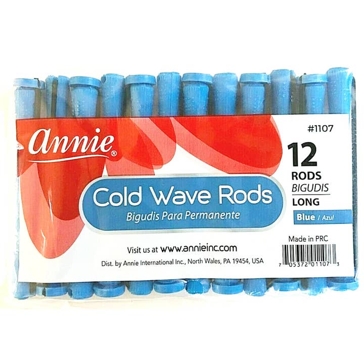 Annie Cold Wave Rods Blue Long, 12/PK for wholesale by KT Supply