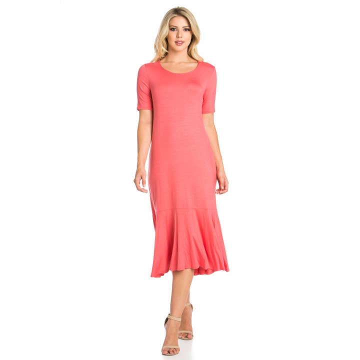 ADM-8259RS Kortärmad volang Fåll klänning för wholesale av Azules Clothing