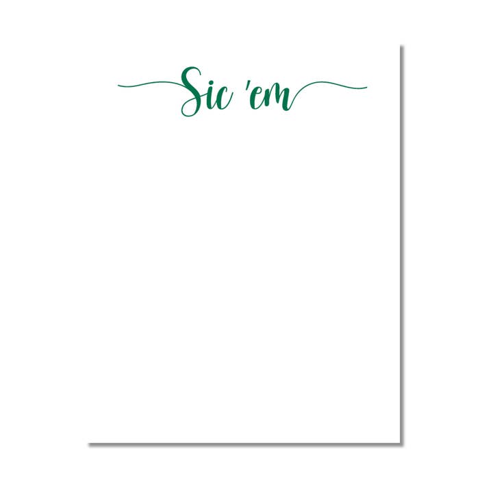 Sic Em Notepad for wholesale by The Social Note