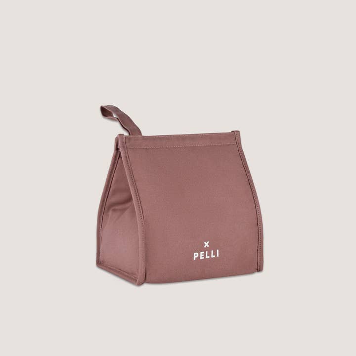 Big Break Canvas Insulated Lunch Bag - Mulberry Pink for wholesale on Faire
