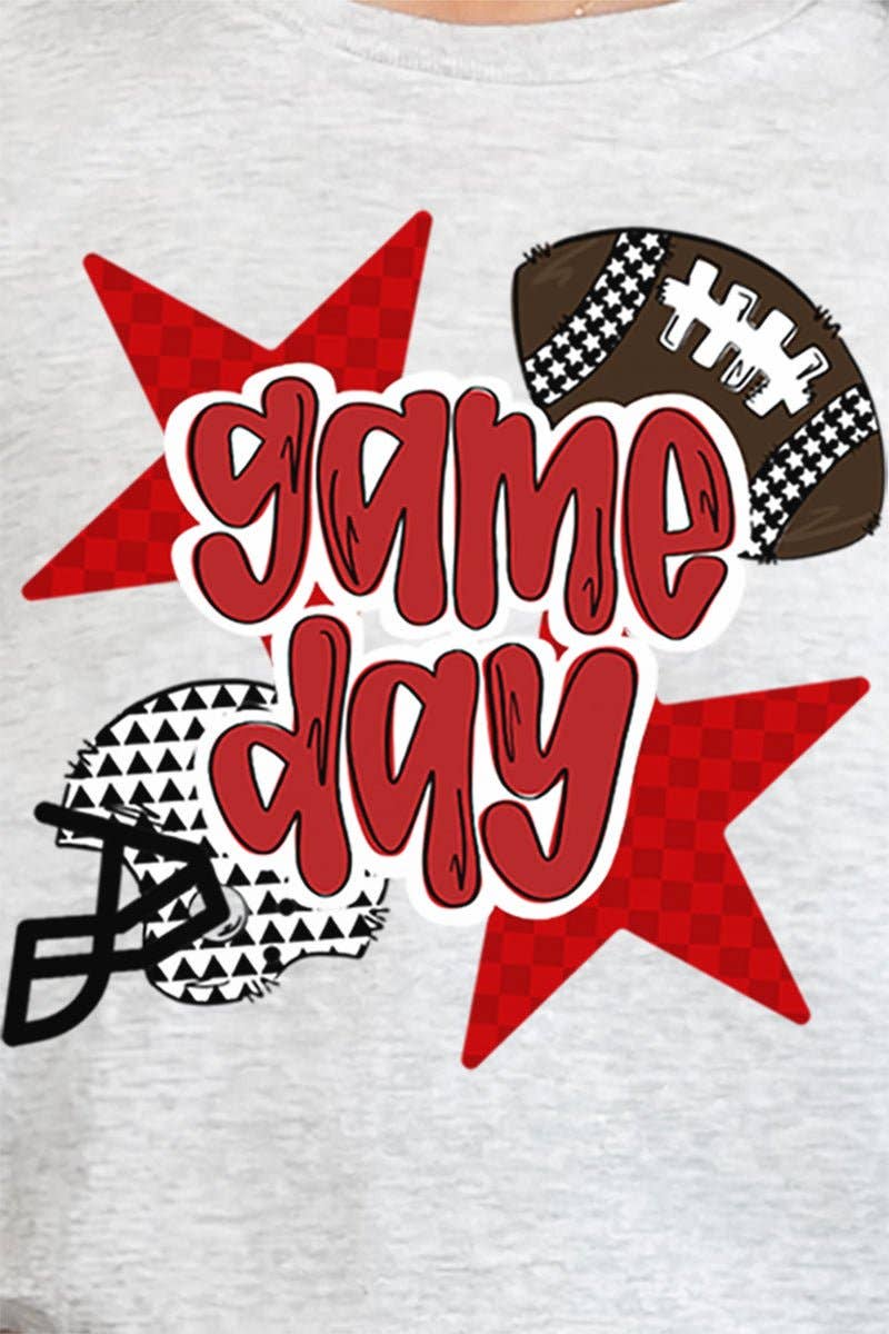 Wholesale Accessory Market - Vente T-shirt sérigraphié – femme - T-shirt à manches courtes coupe décontractée Red Football Fever11