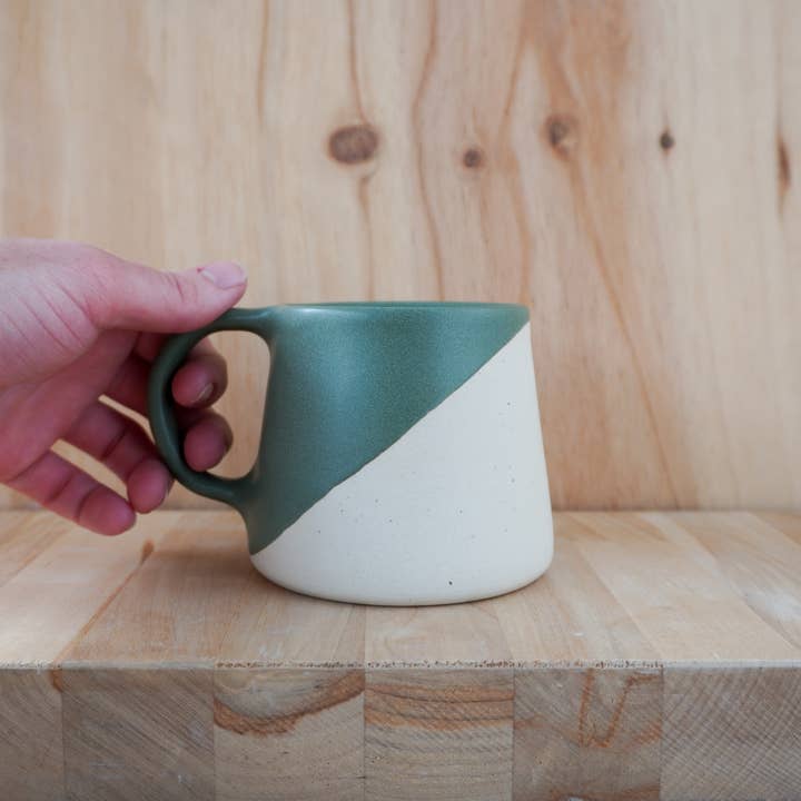 Shelby Page Ceramics - Wholesale Coffee Mug - Classic Taper Mug - Angle Dip6