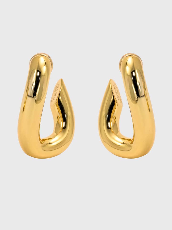 GIGI - Vergulde creolen met een moderne twist voor wholesale door Filippa Firenze