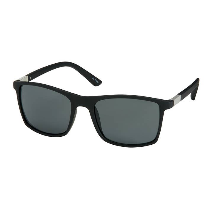 Blue Gem Sunglasses Inc - Wholesale Sunglasses - Men's - 1553 - 805 - Onyx and Tort Wrap Sunglasses